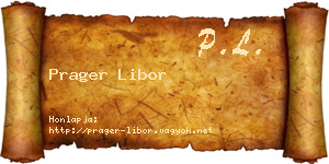 Prager Libor névjegykártya